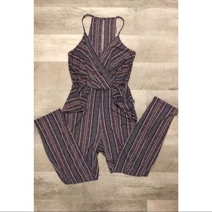 BCBG Striped Jumpsuit
